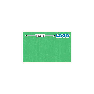 set de plateau uni a personnaliser 165 x 254 - couleur fond logo texte
