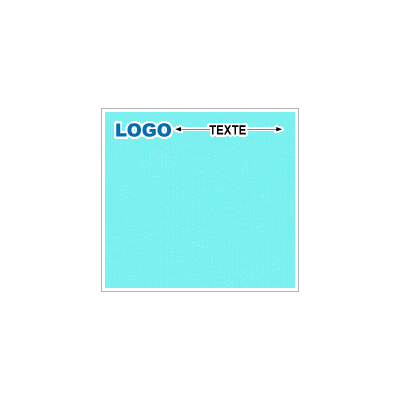 set de plateau uni a personnaliser 216 x 233 - couleur fond logo texte