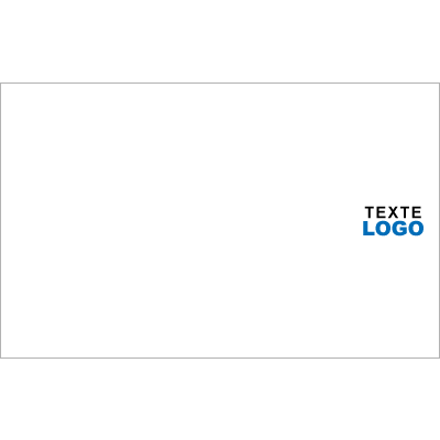 set de plateau blanc a personnaliser 295 x 47 - logo texte
