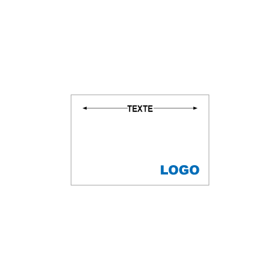 set de plateau blanc a personnaliser 152 x 233 - logo texte