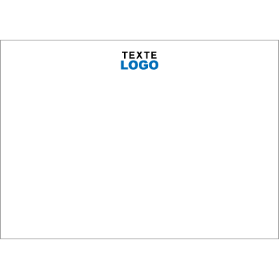 set de table blanc a personnaliser 34 x 48 - logo texte