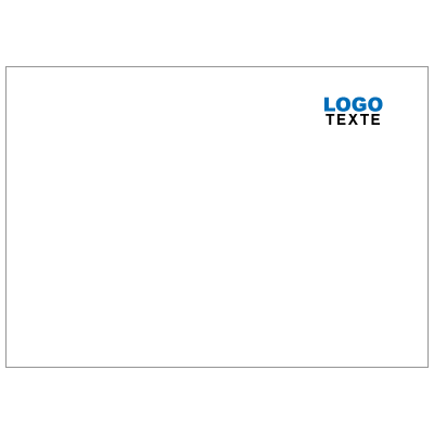set de table blanc a personnaliser 30 x 48 - logo texte