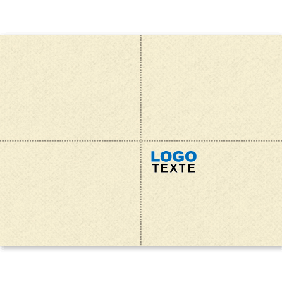 serviette de table ivoire 40 x 30 a personnaliser avec logo et texte