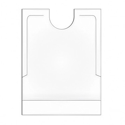 bavoir plastique adulte avec poche 40 x 51 + 7 - blanc