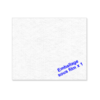 tapis de sortie de bain / douche - pm 40 x 48 - blanc - sachet unitaire