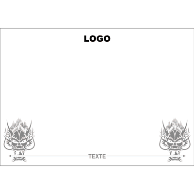 set de table personnalisable 34 x 48 - fond bordure logo texte