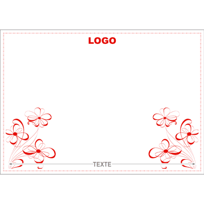set de table personnalisable 34 x 48 - fond bordure logo texte
